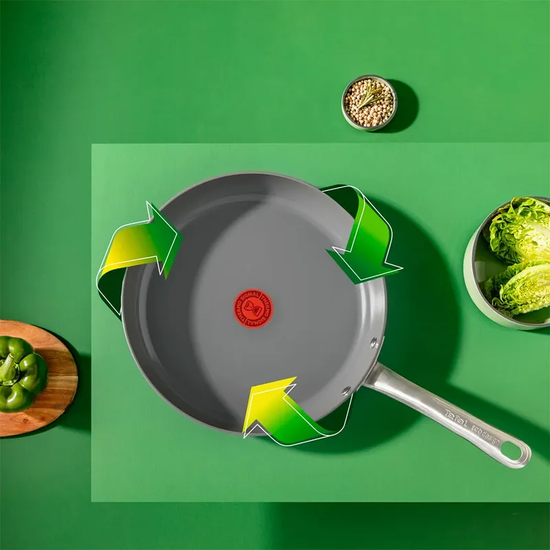 Renew+ Koekenpan - Ø28 cm - Keramisch - PFAS-vrij - Geschikt voor Inductie von Tefal in Grau – Produktfoto 3 von 6