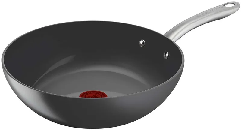 Renew+ Wokpan - Ø28 cm - Keramisch - PFAS-vrij - Geschikt voor Inductie by Tefal in Grey – product photo