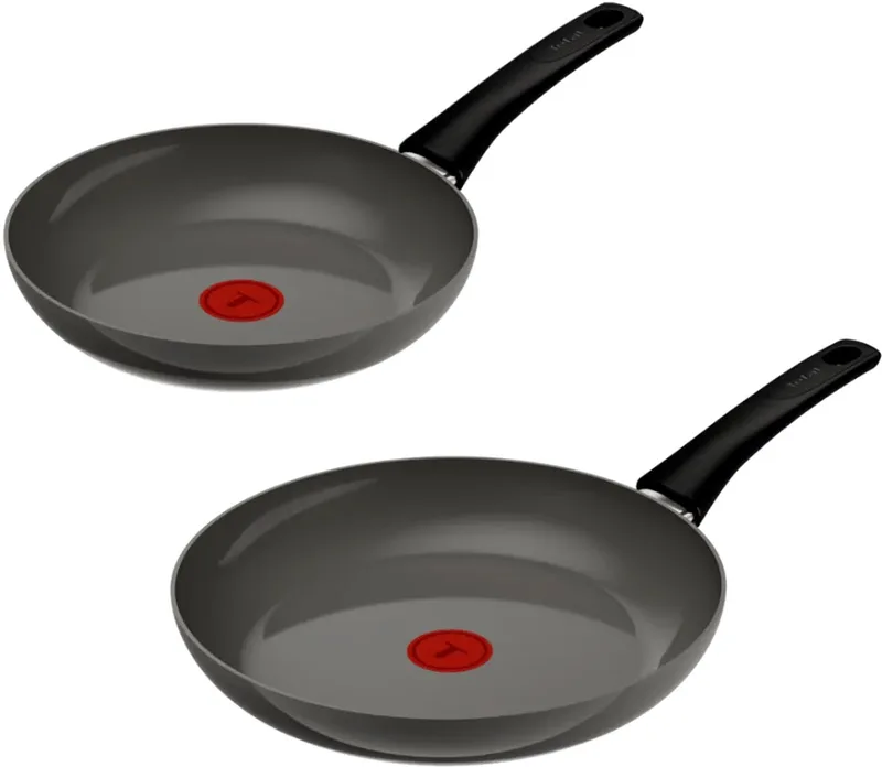 Renewal 2-delige Keramische Koekenpannenset 24/28 cm - Geschikt voor inductie - Gerecycled aluminium från Tefal i Grå – produktbild 1 av 3