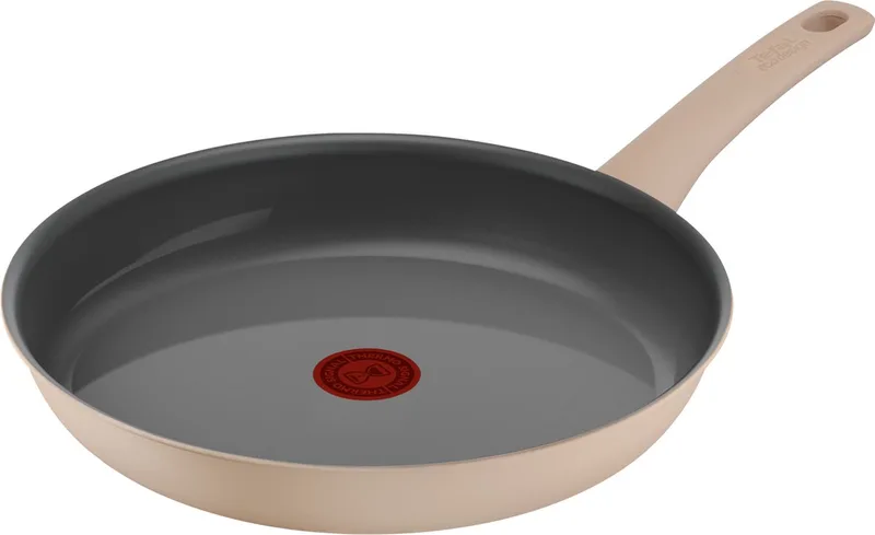 Revive - Koekenpan - Ø28 cm - Keramisch - PFAS-vrij - Geschikt voor Inductie von Tefal in Beige – Produktfoto