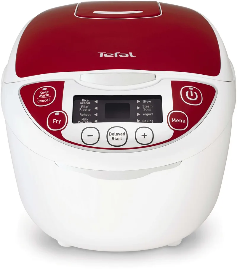 RK7051 12-in-1 - Multicooker - Rijstkoker - 1.8L - 12 Cooking Programs by Tefal in White, Red – product photo