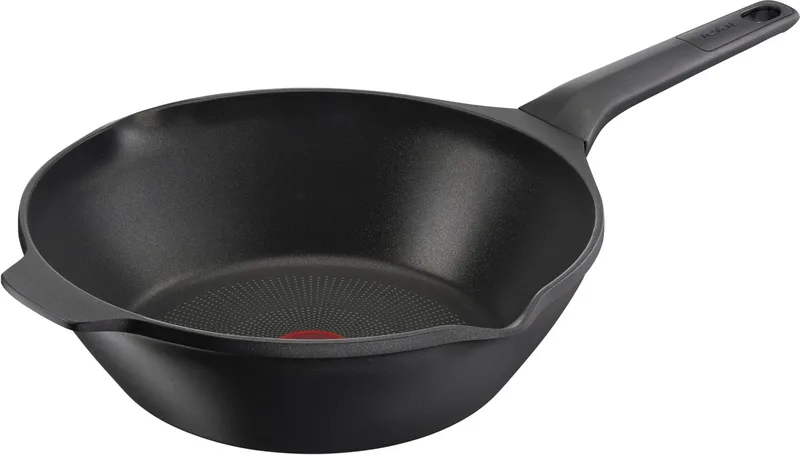 Robusto - Wokpan - Ø 28 cm - Geschikt voor Inductie - RVS - Anti-aanbaklaag von Tefal in Schwarz – Produktfoto 1 von 5