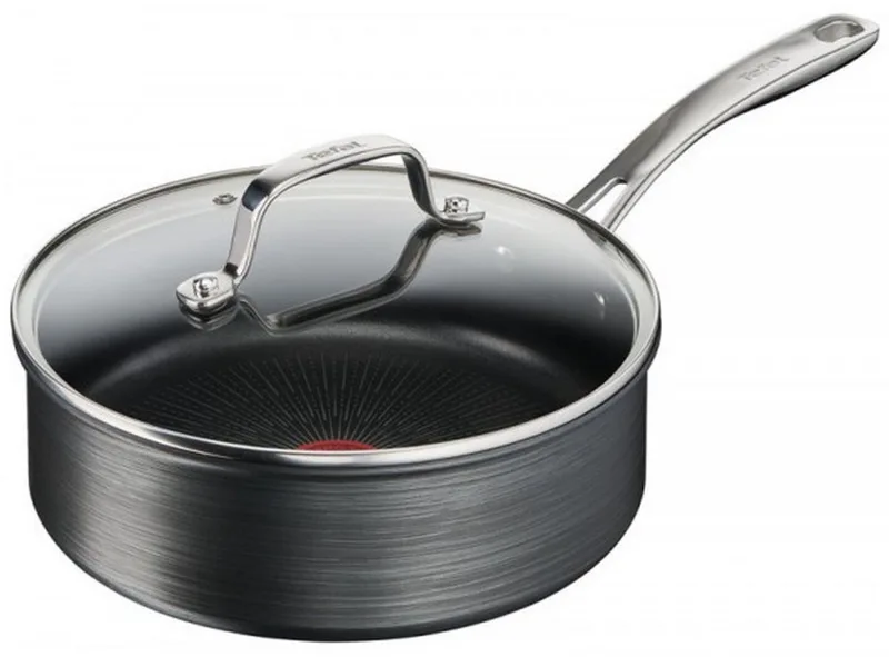 sauteerpan met antiaanbaklaag 24cm + deksel från Tefal i Svart – produktbild