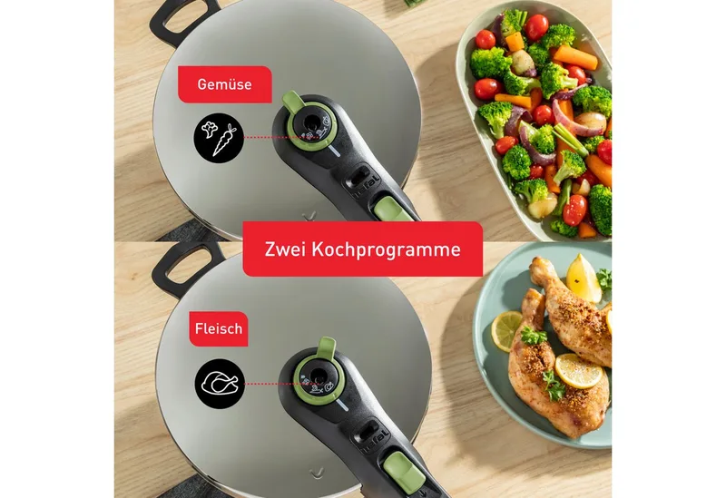 Secure 5 Trendy - Snelkookpan - 4L - Geschikt voor Inductie - Veiligheidsslot - Compact by Tefal in Silver – product photo 3 of 5