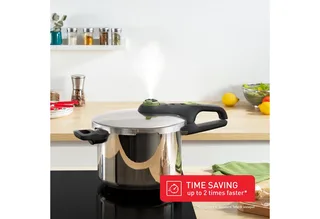 Secure 5 Trendy - Snelkookpan - 6L - Met Stoommand - Geschikt voor Inductie - Veiligheidsslot de Tefal en Argent – photo produit 4 sur 5