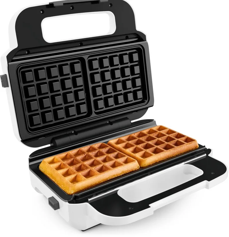 Snack XL SW7011 - Contactgrill - Extra grote en diepe platen - Tosti's en Wafels - Anti-aanbaklaag - 850W de Tefal en Blanc – photo produit