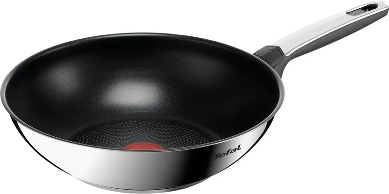 Space Emotion+ - Wokpan 28 cm - RVS - Geschikt voor Inductie von Tefal in Silber – Produktfoto