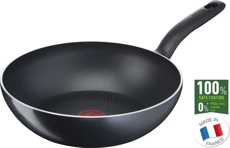 Start'easy Wokpan - 28 cm Geschikt Voor Alle Warmtebronnen von Tefal in Schwarz – Produktfoto