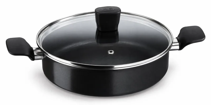 Start’Easy C2677022 Hapjespan met Deksel – 24 cm – Inductie von Tefal in Schwarz – Produktfoto