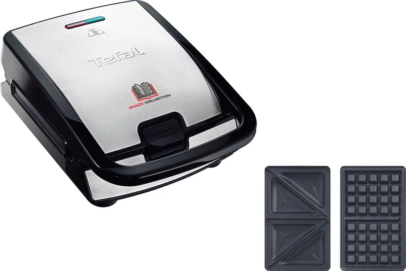 SW852D Tosti-ijzer - RVS - Verwisselbare Platen - Voor Tosti's en Wafels från Tefal i Svart – produktbild