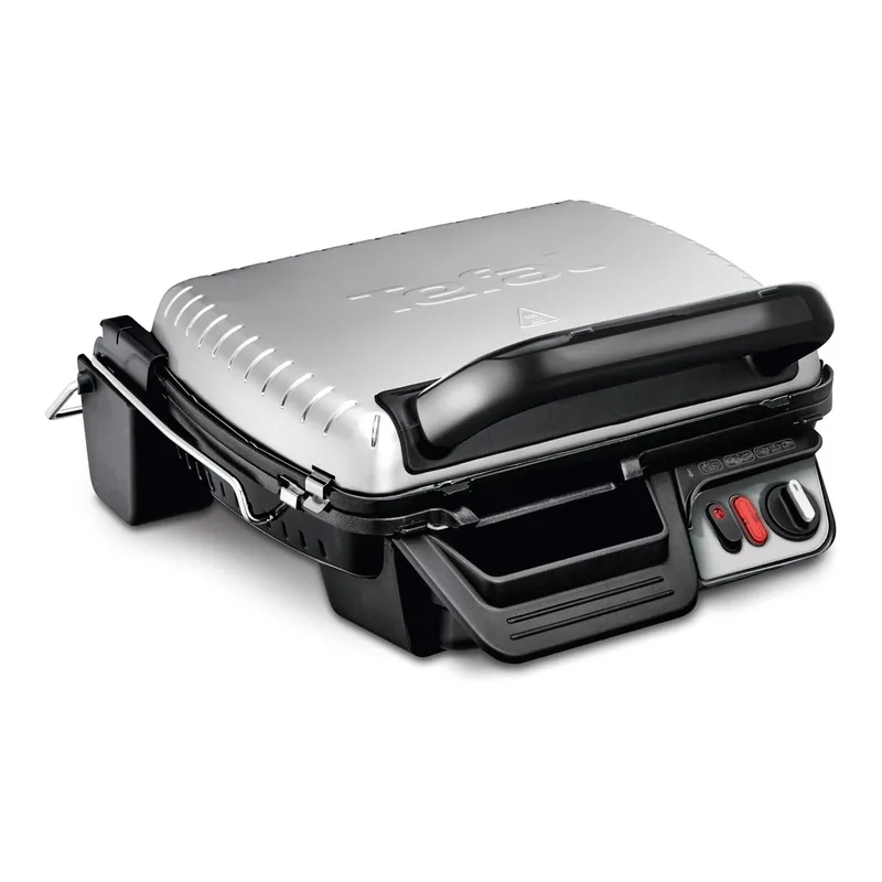 Tefal 3-in-1 Kontaktgrill mit Überbackfunktion, Tischgrill & BBQ, Sandwichmaker, einstellbares Thermostat, Antihaftbeschichtung, Grau, GC3060 by Tefal – product photo