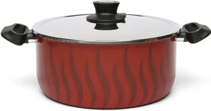 Tempoflame - Kookpan 24cm/4,5l - Niet Geschikt Voor Inductie von Tefal in Zwart – rood – Produktfoto