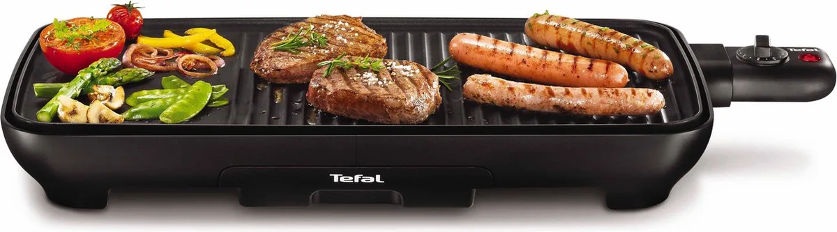 TG3918 Plancha Compact - Grillplaat - Bakplaat - Anti-aanbaklaag - 2000W - Compact Design van Tefal in Zwart – productfoto