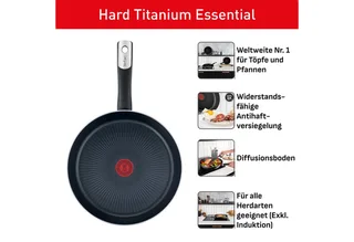 Traditionele Koekenpan 24 cm Aluminium de Tefal en Noir – photo produit 2 sur 5
