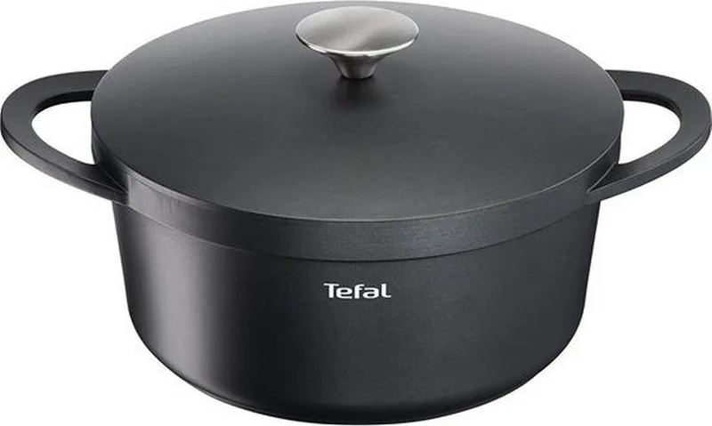 Trattoria - Braadpan - Ø28 cm - Inclusief Deksel - Gietijzer - Geschikt voor Inductie de Tefal en Noir – photo produit 1 sur 5