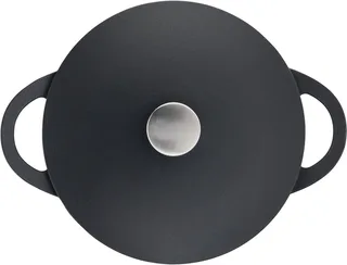 Trattoria - Braadpan - Ø28 cm - Inclusief Deksel - Gietijzer - Geschikt voor Inductie de Tefal en Noir – photo produit 2 sur 5
