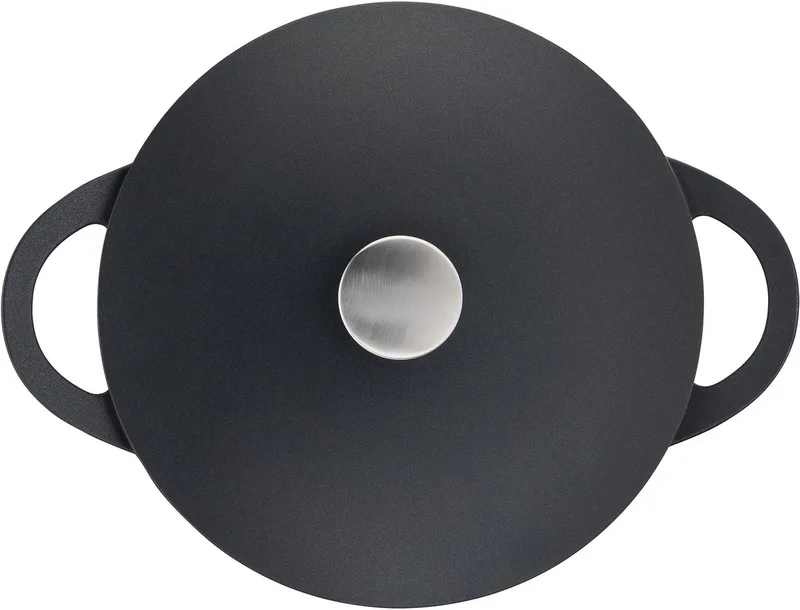 Trattoria - Braadpan - Ø28 cm - Inclusief Deksel - Gietijzer - Geschikt voor Inductie de Tefal en Noir – photo produit 2 sur 5
