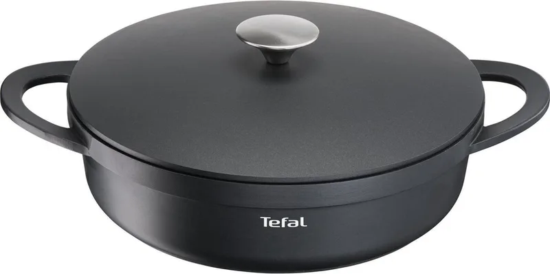 Trattoria - Hapjespan - Ø28 cm - Inclusief Deksel - Gietijzer - Geschikt voor Inductie de Tefal en Noir – photo produit