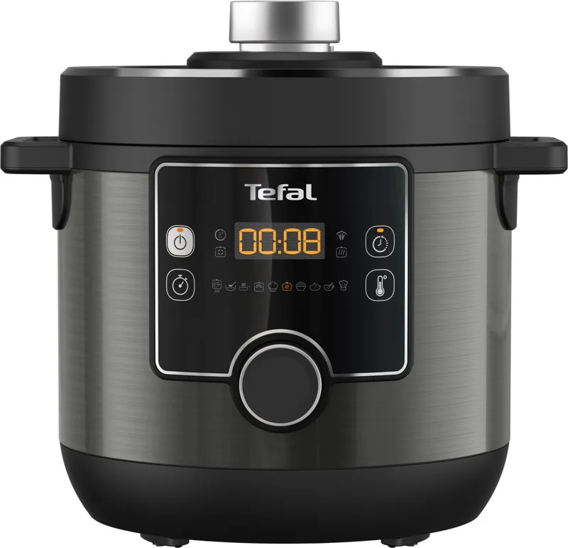 Turbo Cuisine & Fry CY7788 - Multicooker - Airfryer - 7L - One-Touch Programs de Tefal en Grijs en Zwart – photo produit