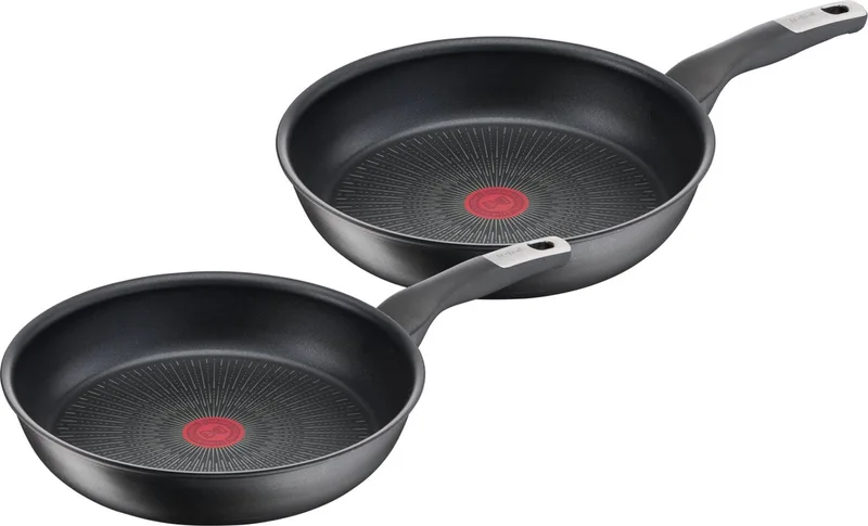 Unlimited - Pannenset - Ø22 en Ø28 cm - Inductie - Anti-aanbaklaag - Robuust by Tefal in Black – product photo