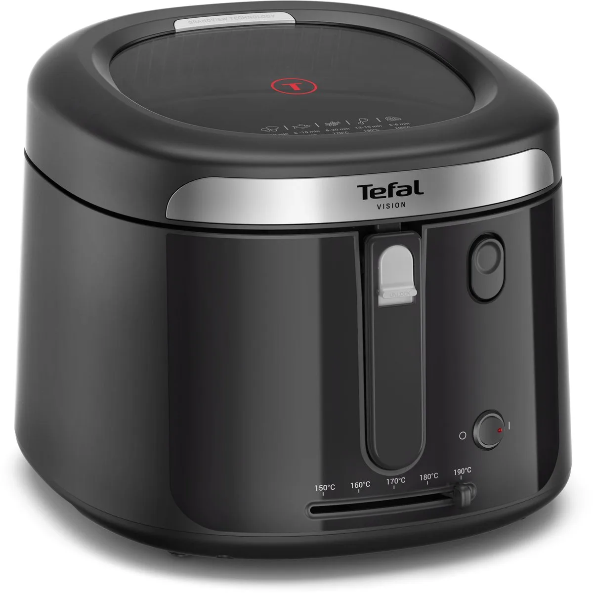 Vision FF2528 - Frituurpan - 2.1L - 1900W - Groot kijkvenster - Tot 4 Personen - Zwart van Tefal in Zwart, Grijs – productfoto