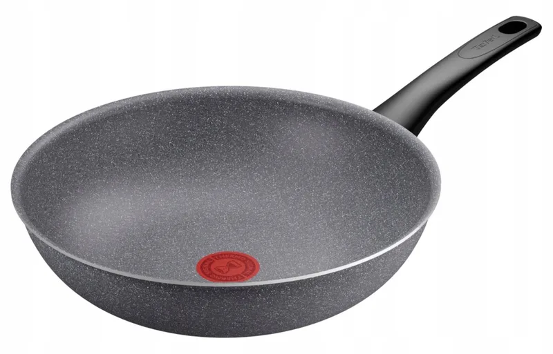 Wokpan van hardsteen 28 cm - Duurzame minerale coating von Tefal in Grau – Produktfoto
