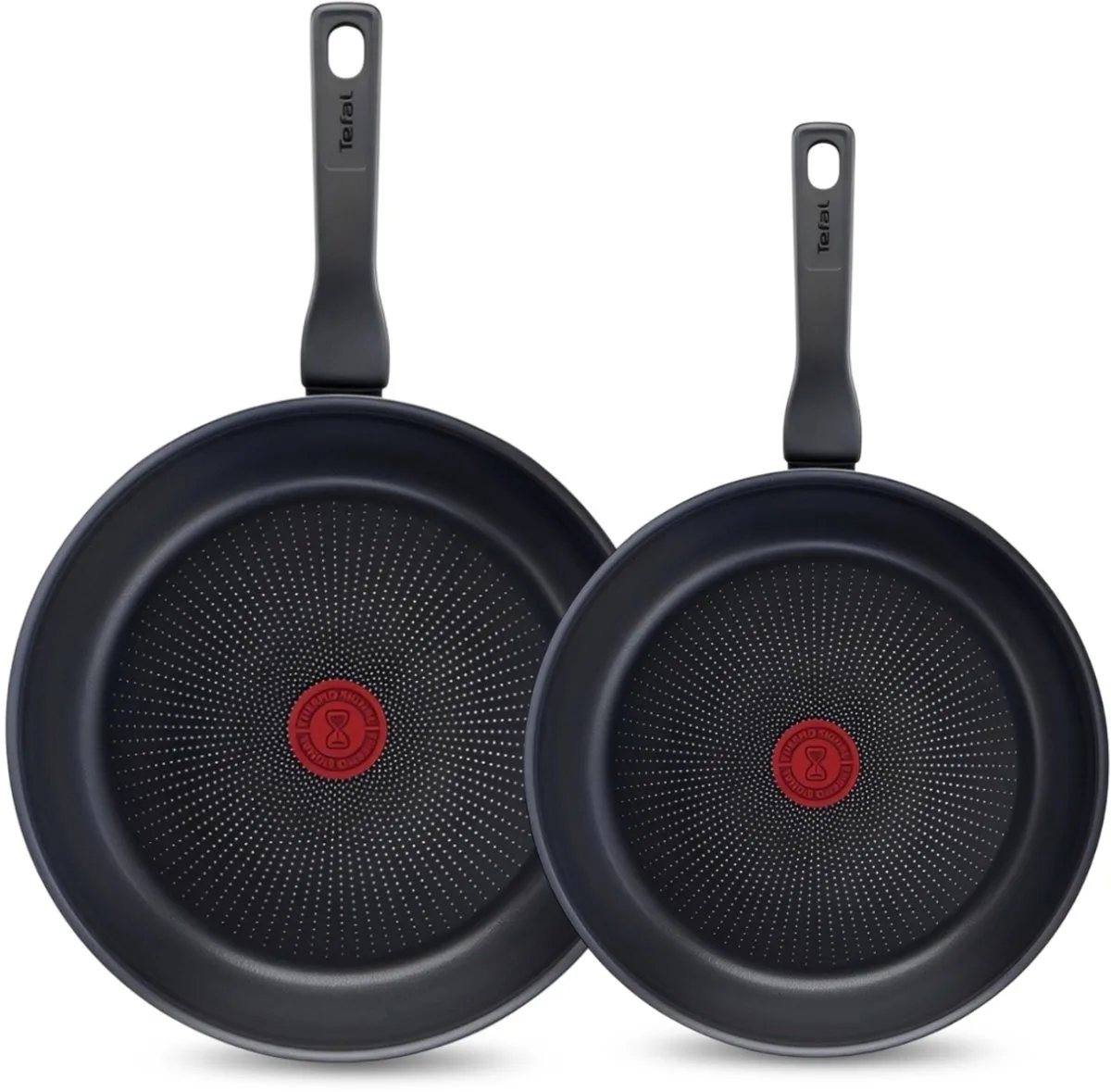 XL Force Pannenset - Koekenpannen Ø24/28cm - Niet Geschikt voor Inductie - Aluminium de Tefal en Noir – photo produit