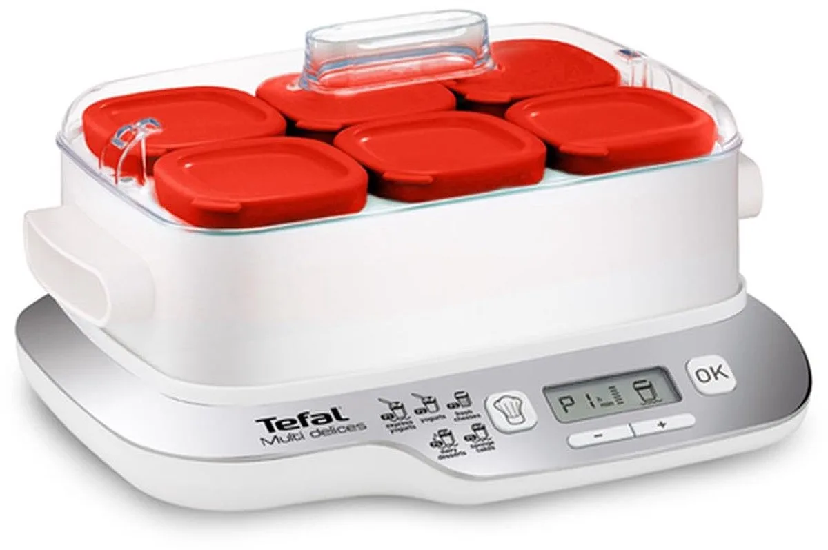 yoghurtmaker 6 potten van 140ml 450w fra Tefal i Rød – produktbillede