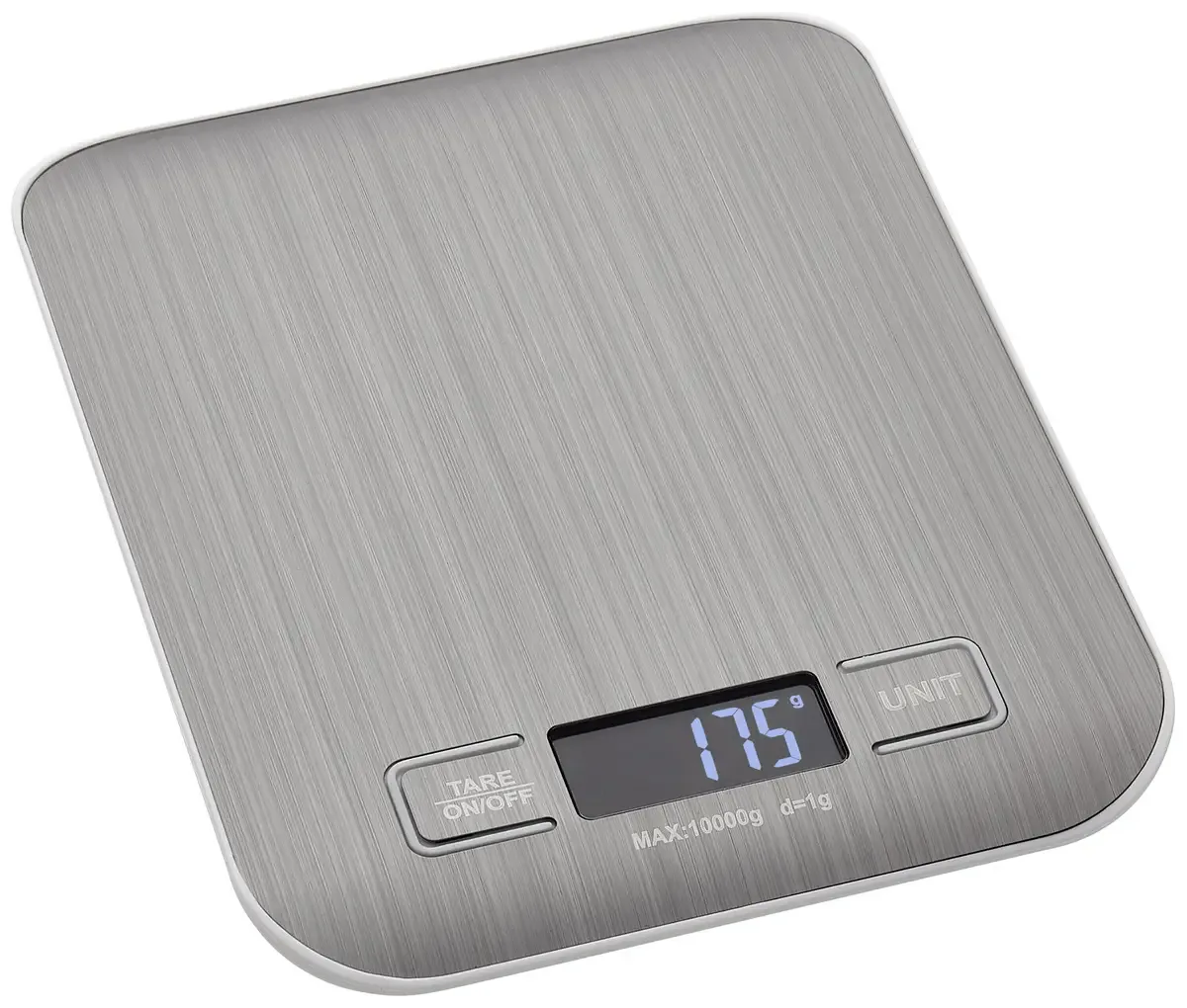 AMARETTI Keukenweegschaal Digitaal Weegbereik (max.)=10000 g 140 x 180 x 20 van TFA Dostmann in Zilver – productfoto