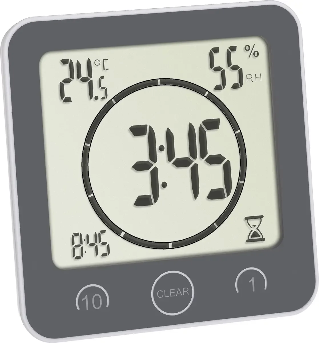 Bad- /Küchenuhr mit Timer Minuteur numérique de TFA Dostmann en Gris – photo produit