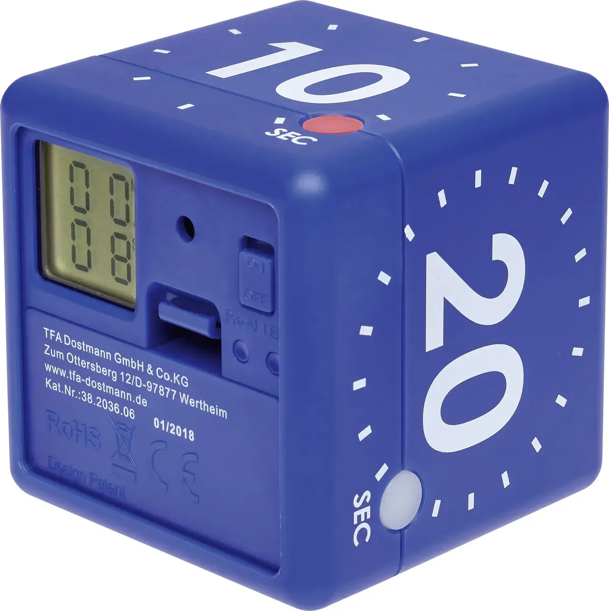 CUBE Timer Blau digital von TFA Dostmann in Blau – Produktfoto