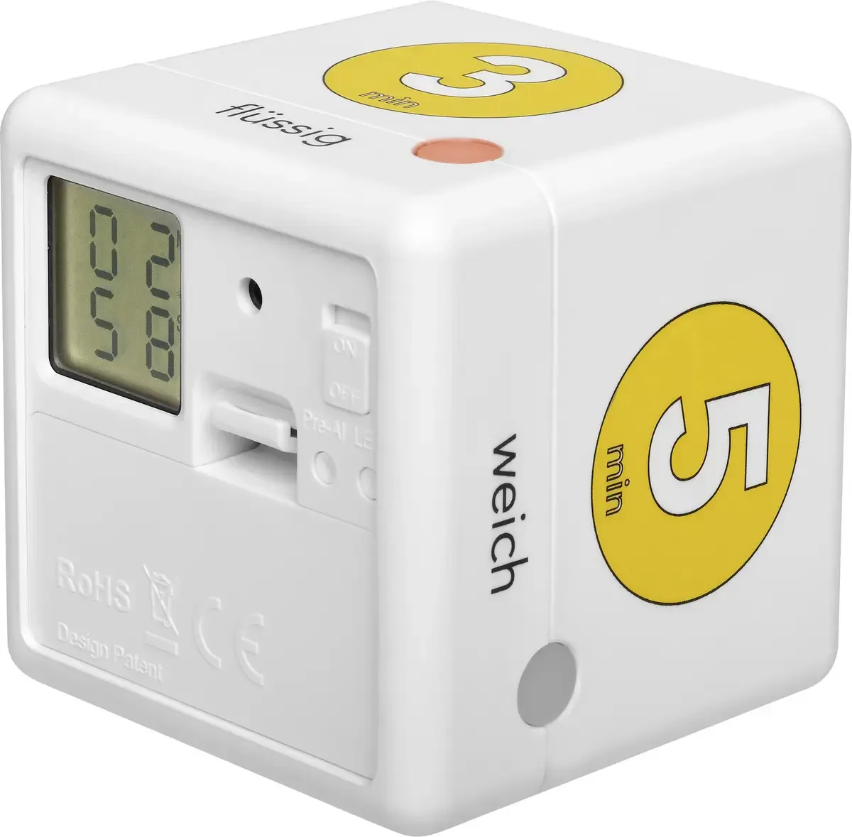 Cube Timer Ei Kookwekker Wit, Geel Digitaal van TFA Dostmann in Wit, Geel – productfoto
