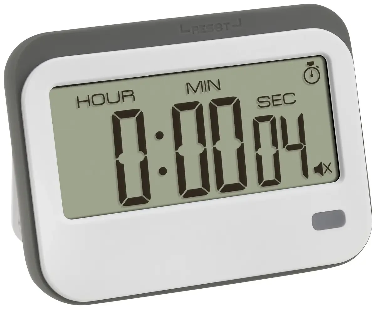 Digitaler Timer mit Stoppuhr und Wecker Timer Wit, Grijs Digitaal by TFA Dostmann in White, Grey – product photo