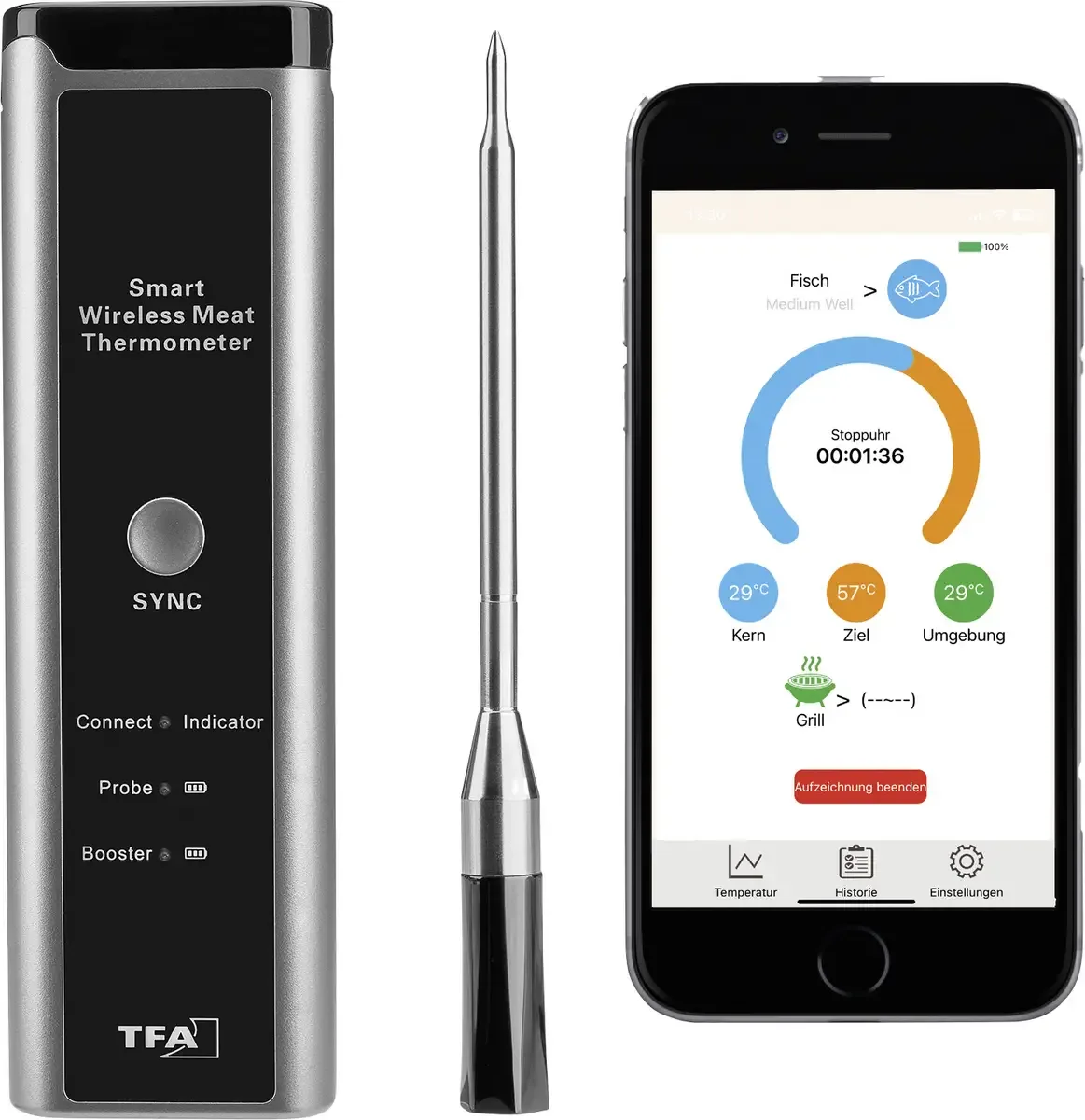 Dostmann 14.1515.10 Braadthermometer van TFA Dostmann in Grijs – productfoto