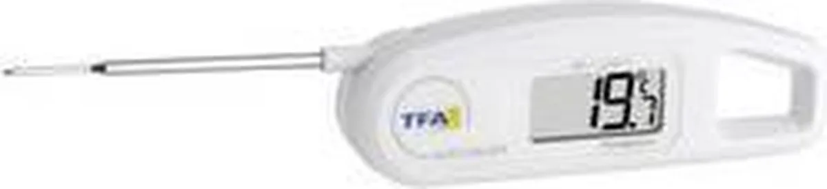 Dostmann 30.1047 Keukenthermometer Automatische uitschakeling conform HACCP en EN 13485, Straalwaterdicht IP65 Sauz van TFA Dostmann in Kleurloos – productfoto