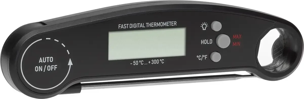 Dostmann 30.1061.01 Keukenthermometer °C /°F-weergave, Babyhapje, Bakken, Braden, Burger, Vet, Vloeistof, Gevogelte, Grillen, Gehakt, Halfvaste stoffen von TFA Dostmann in Schwarz – Produktfoto