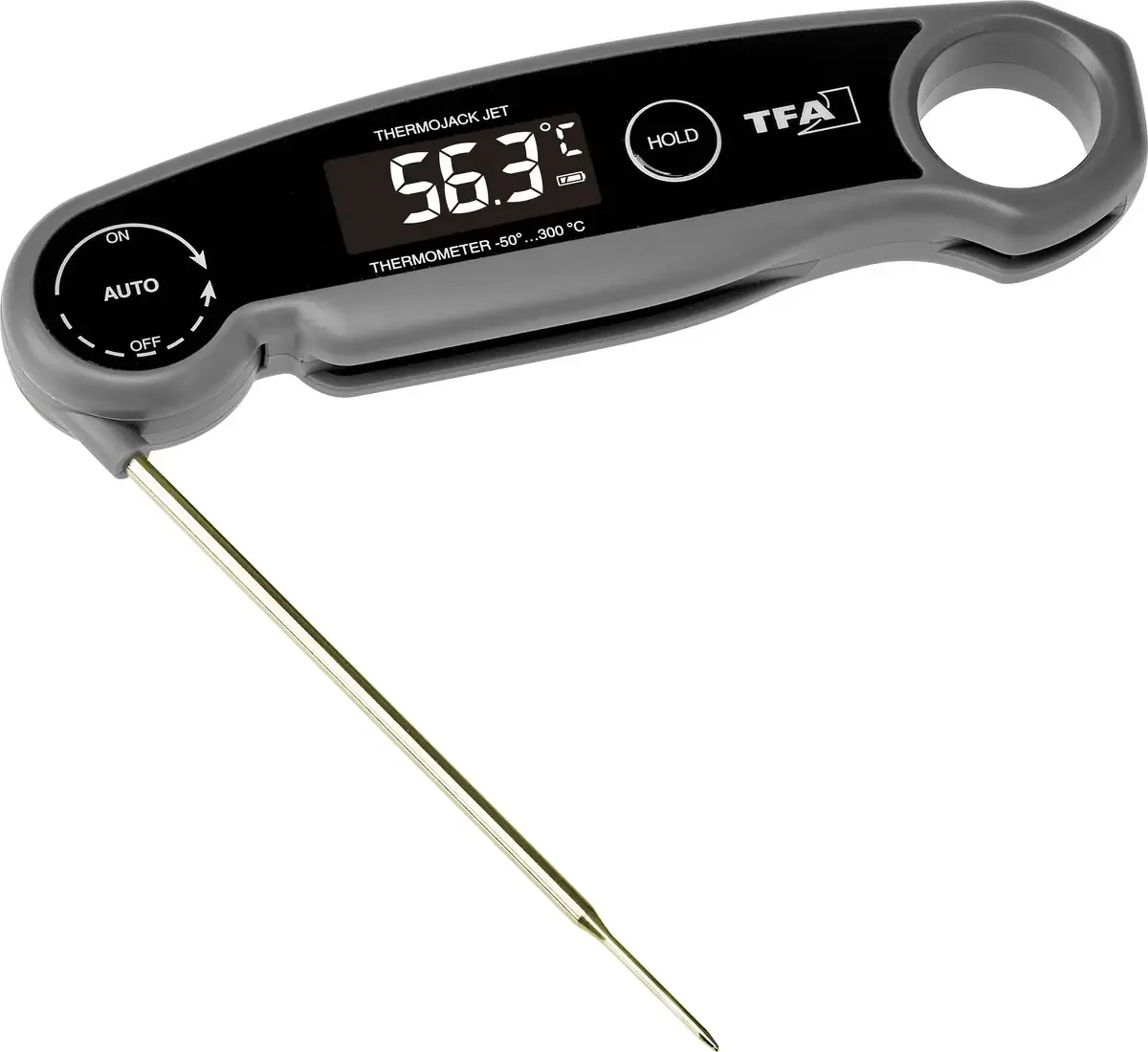 Dostmann 30.1069.10 Keukenthermometer Automatische uitschakeling Babyhapje, Bakken, Braden, Burger, Vet, Vloeistof, Gevogelte, Grillen, Gehakt, Halfvaste fra TFA Dostmann i Antracit – produktbillede