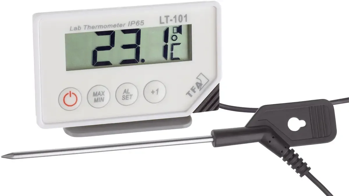 LT-101 Einstichthermometer Messbereich Temperatur -40 bis +200 °C Fühler-Typ NTC HACCP-konform van TFA Dostmann – productfoto