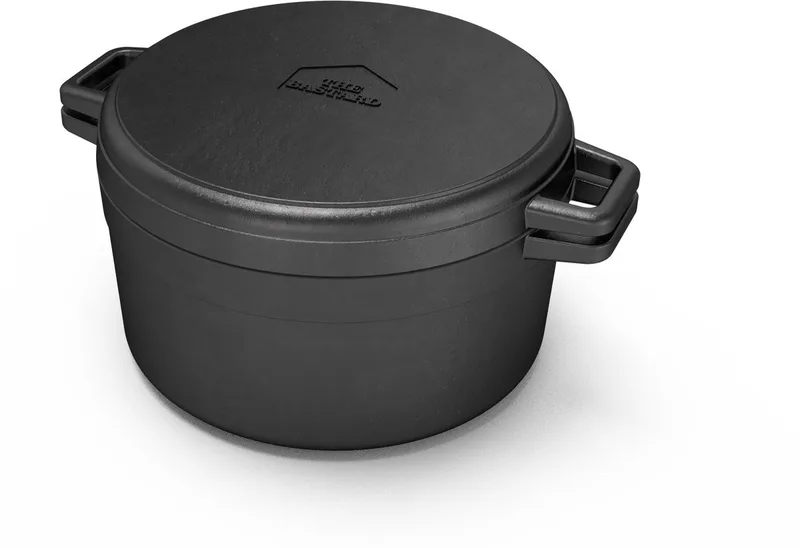 Dutch Oven Large ø28 cm Gietijzer Oven & Griddle van The Bastard in Zwart – productfoto