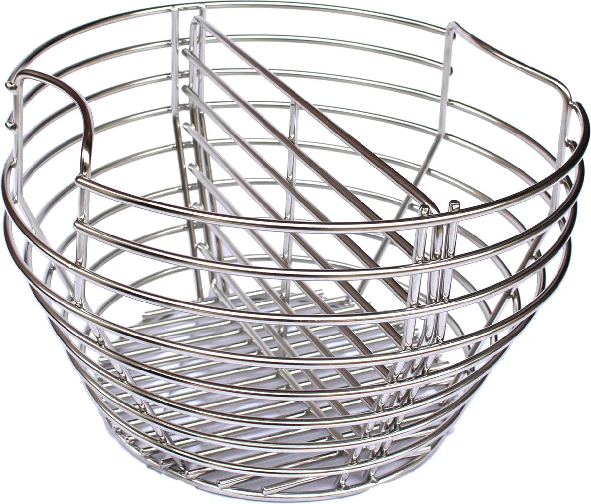 Medium - Charcoal Basket - Kolenmand van The Bastard in Chroom – productfoto