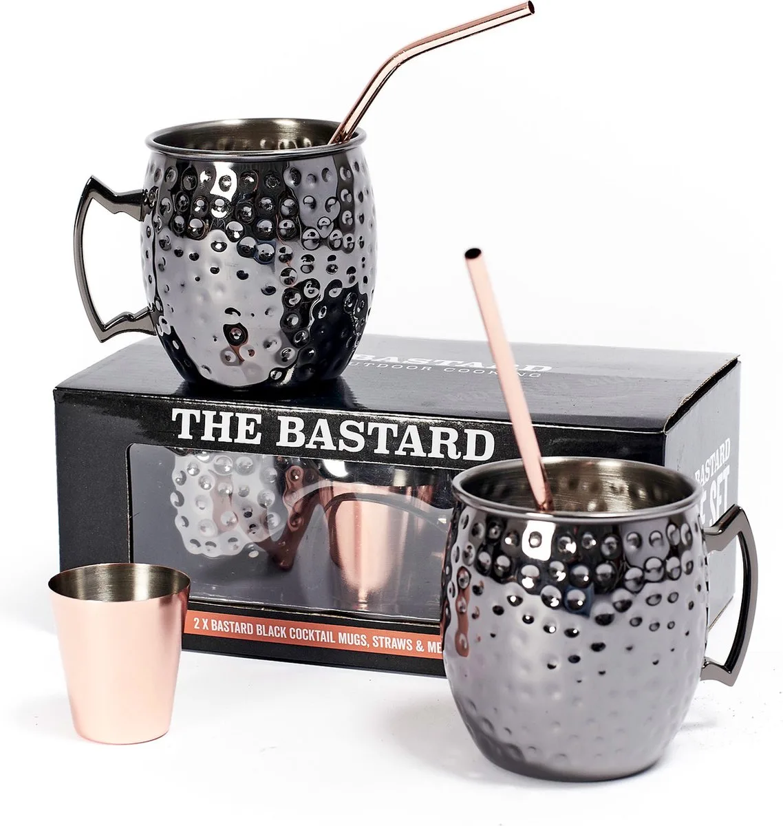 Mule Set – Complete Cocktailset met Maatbeker van The Bastard in Zwart – productfoto