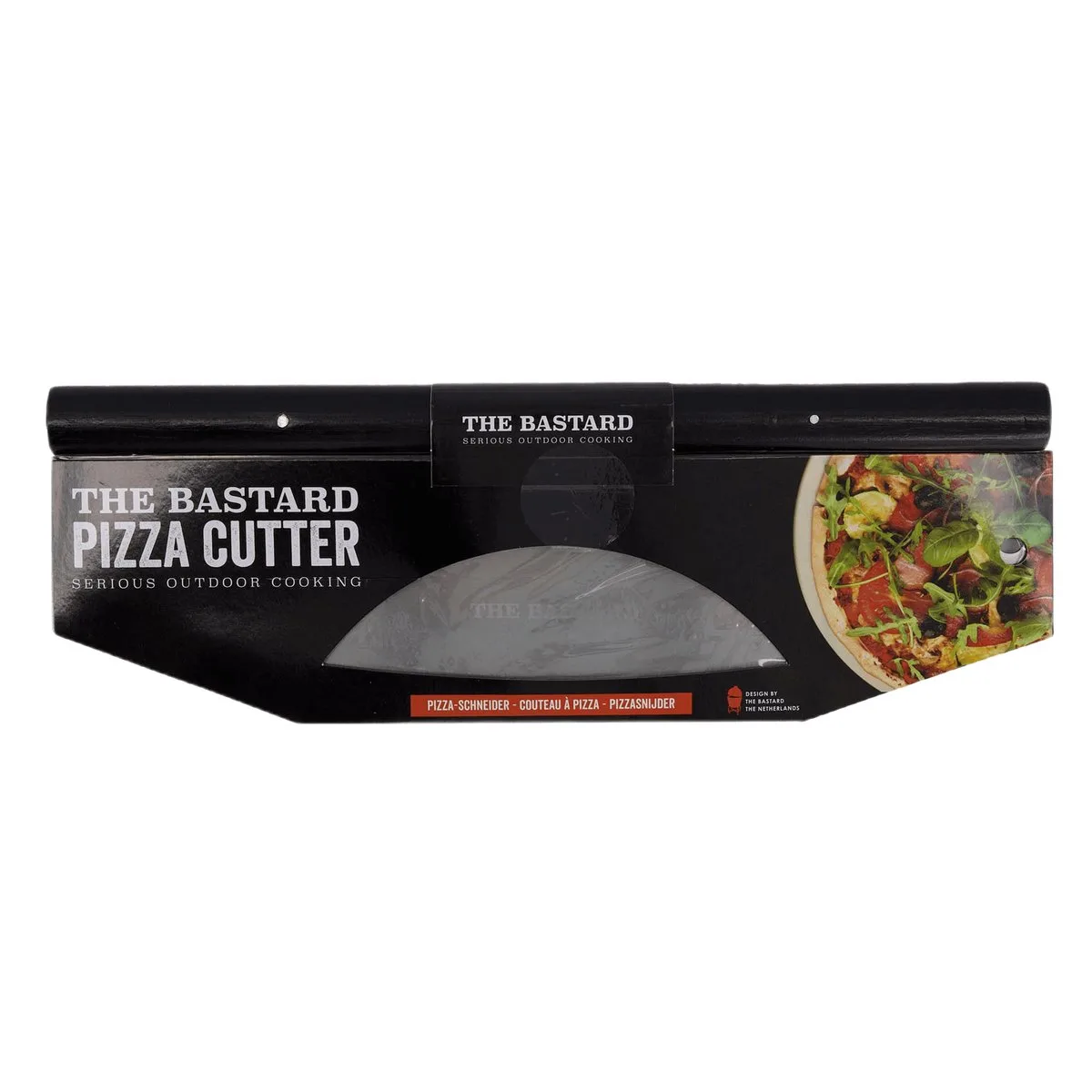 Pizza cutter - Pizzasnijder van The Bastard in Zwart handvat en zilver – productfoto