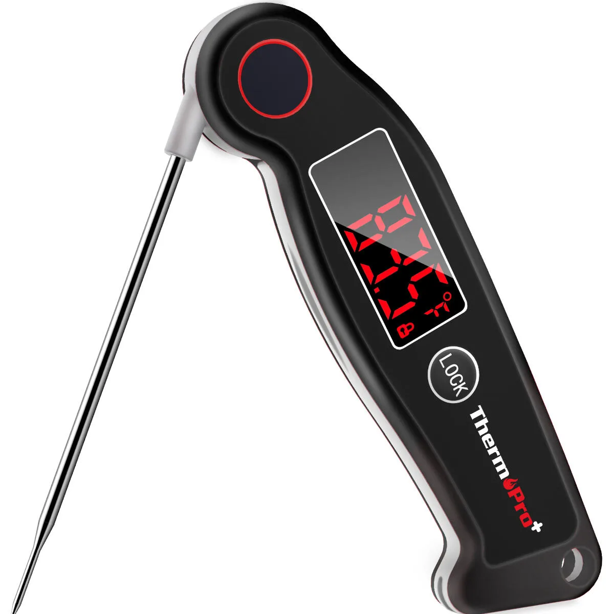 TP19 Digitale waterdichte vleesthermometer met direct afleesbare temperatuur en automatisch aanpasbaar LED-display by ThermoPro – product photo