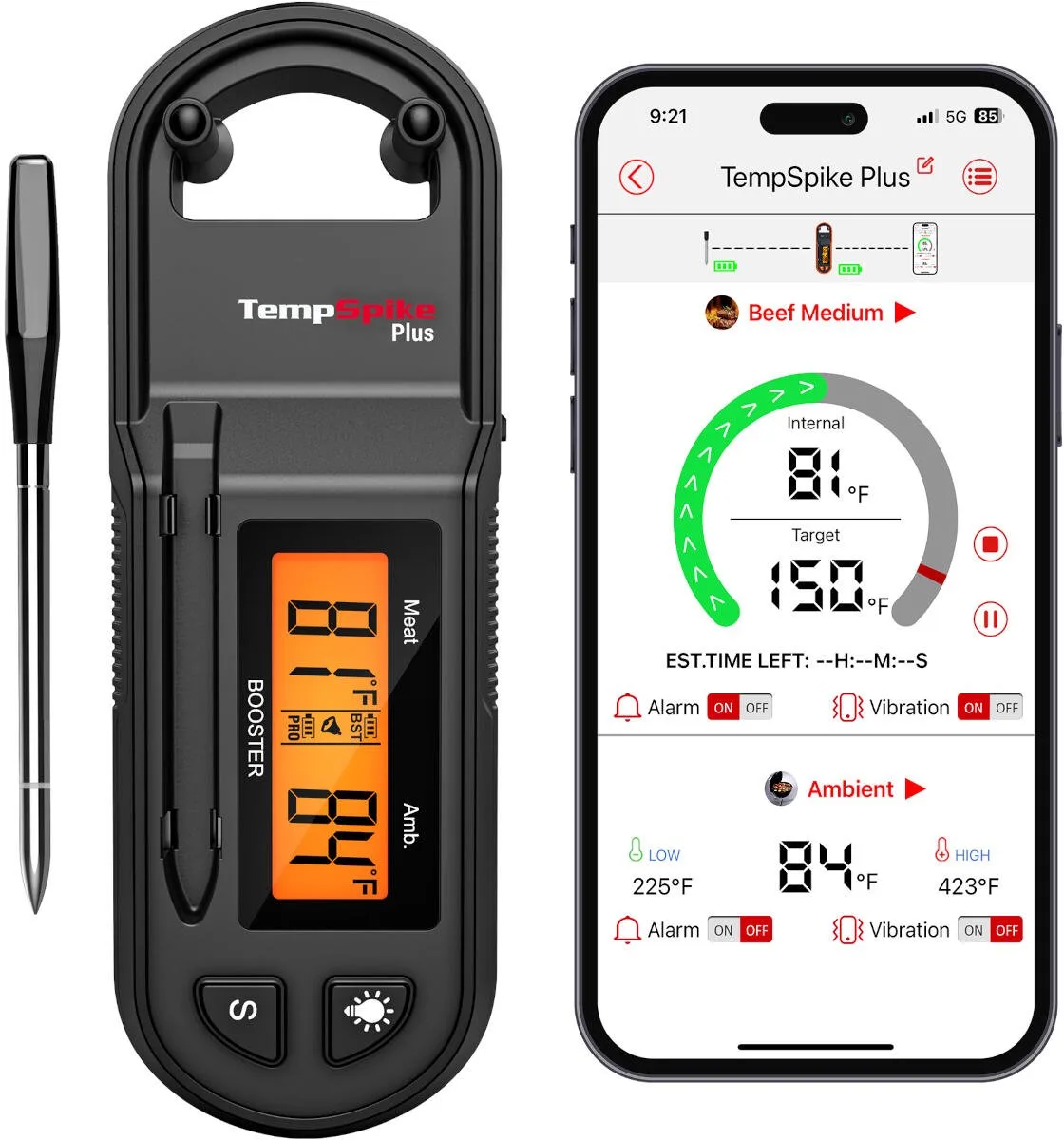 TP971 TempSpike Plus 600 ft Bluetooth draadloze vleesthermometer met één sonde de ThermoPro en Single Probe – photo produit