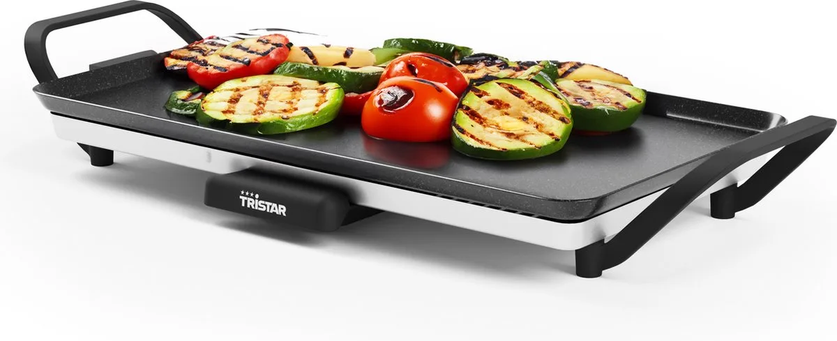 Bakplaat - BP-2667 - 2000W - Gourmet, Grillplaat M 46x26cm - 4-6 personen van Tristar in Zwart – productfoto