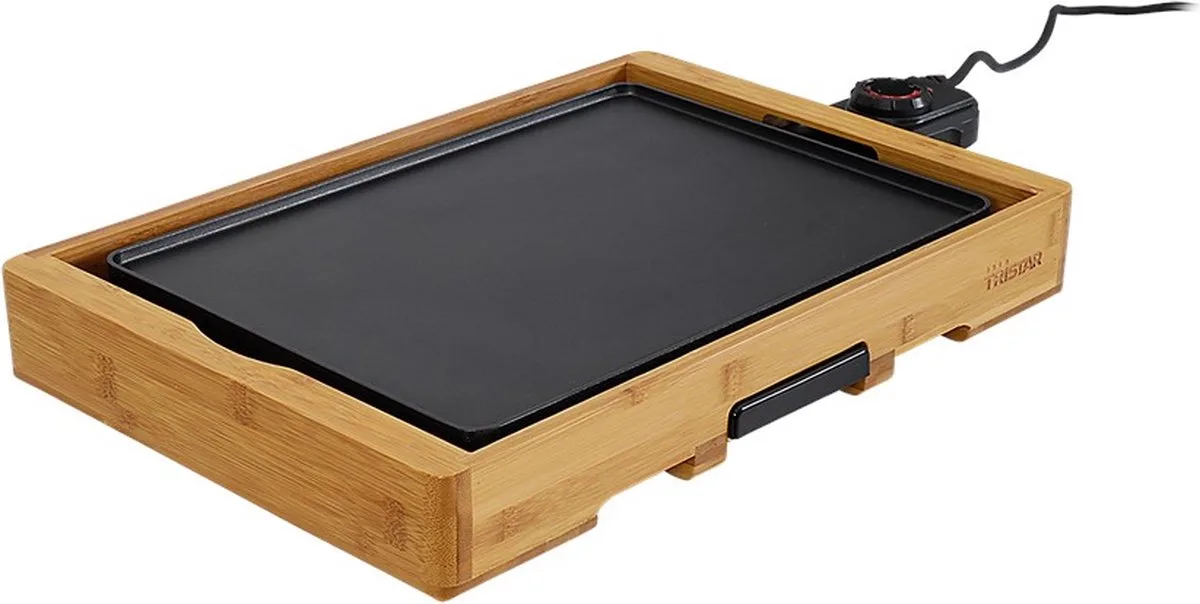 Bamboe Bakplaat - Bamboo Grill - Griddle - 36 x 26 cm van Tristar in Zwart – productfoto