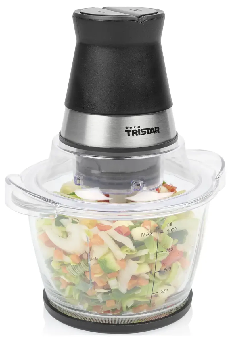 BL-4024 - Hakmolen - 1L glazen kom - 400W von Tristar in Schwarz – Produktfoto 2 von 2