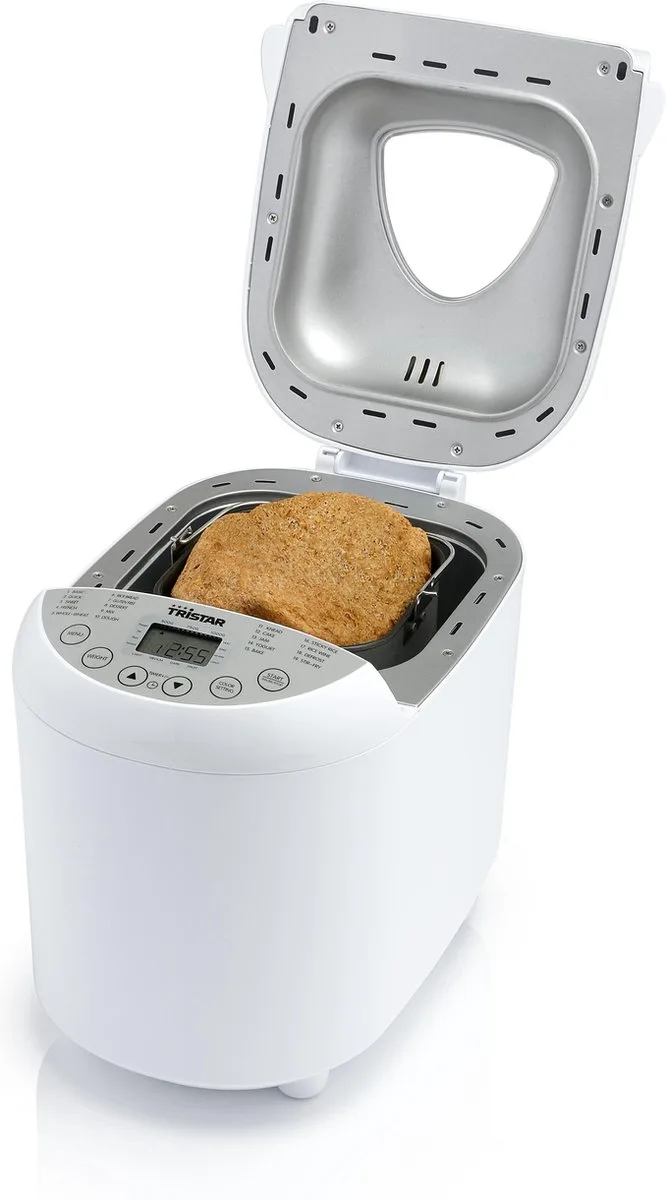 BM-4586 Broodbakmachine - Instelbare bruiningsgraad - Glutenvrij programma - 19 bakprogramma's fra Tristar i Hvid – produktbillede