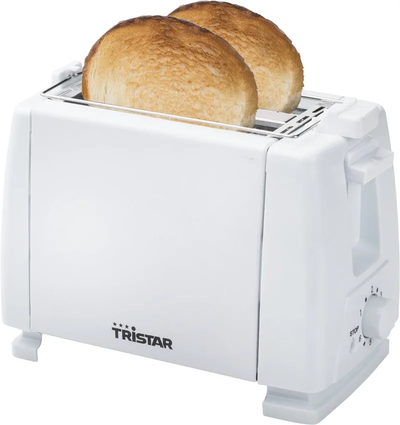 BR-1009 Brödrost inbyggd brödvärmare Vit von Tristar in Weiß – Produktfoto 1 von 2