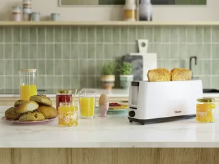 BR-1056 Brödrost med manuell temperaturinställning Vit von Tristar in Wit 2 boterhammen – Produktfoto 2 von 2